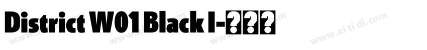 District W01 Black I字体转换